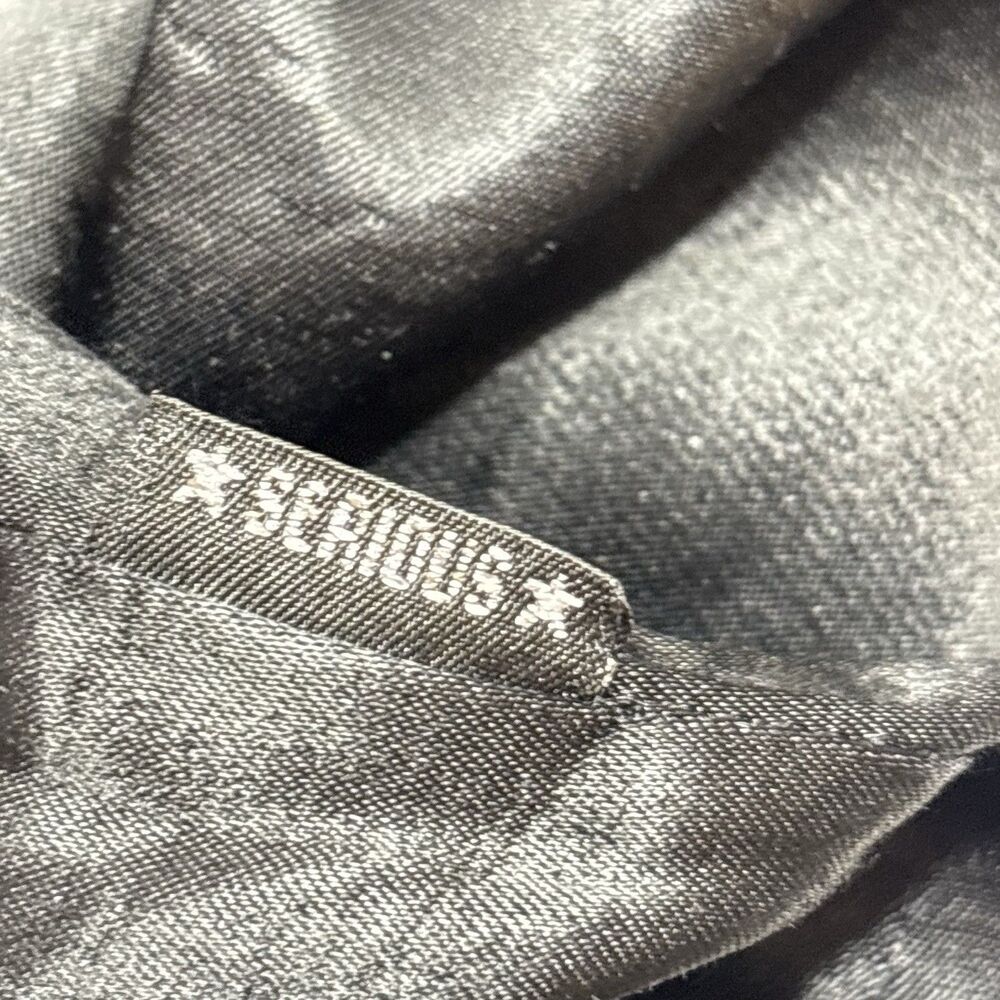VTG Serious Clothing LA Y2K Flame Panel Bowling Shirt XL Mall Goth Hot Rod Satin - Picture 9 of 9